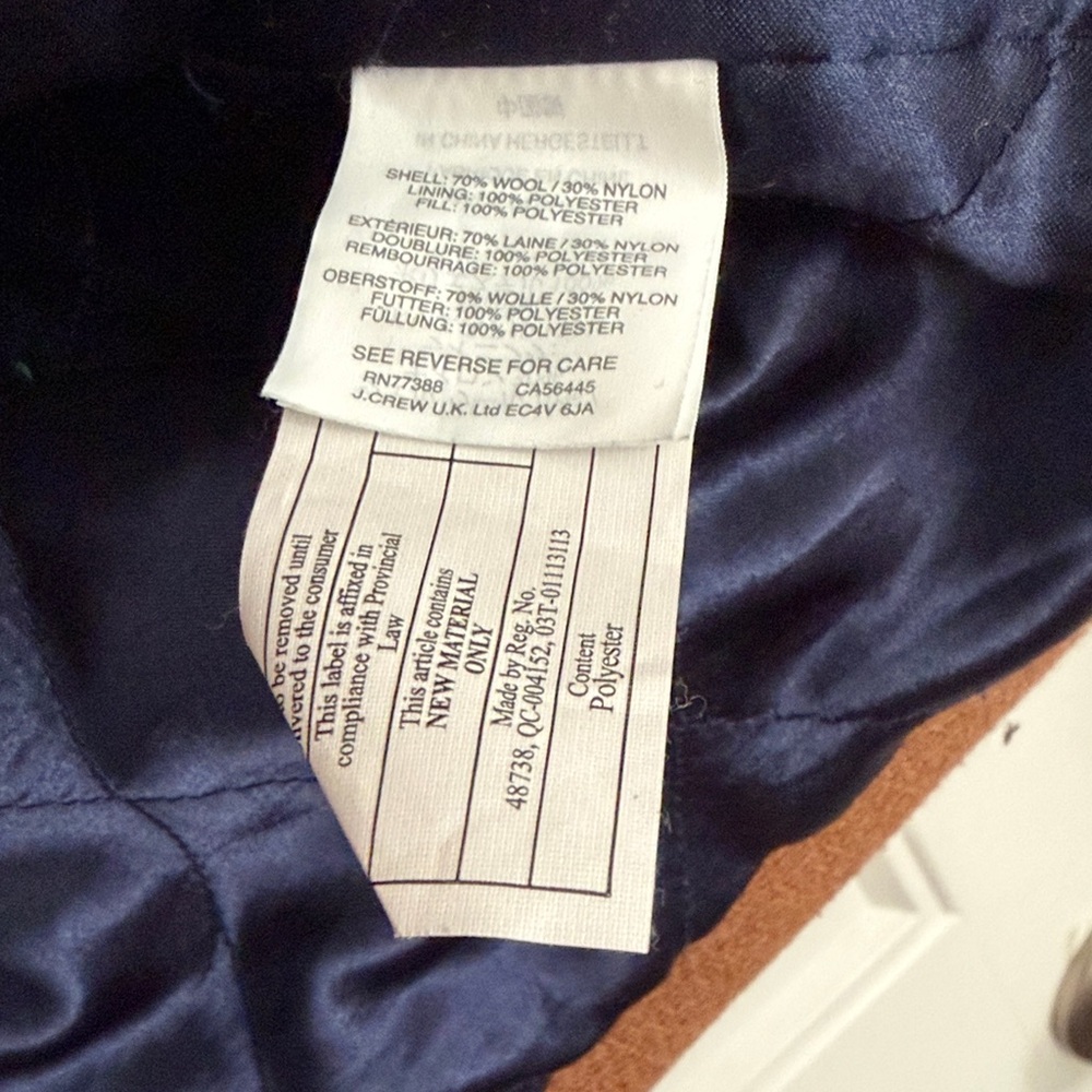J. Crew Camel Wool Blend Coat - Picture 3 of 6